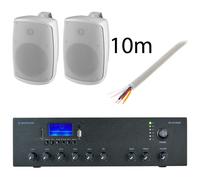 Monacor WALL-08T/WS PA-812DAP Bundle