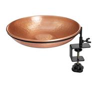 Monarch Abode 17066 Pure Hand martellato Deck Mounted Stand Copper Bird Bath