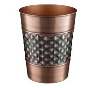 Monarch Abode Cestino in rame antico goffrato geometrico artigianale in metallo