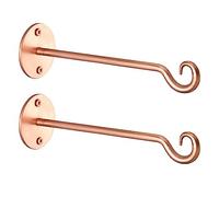 Monarch Abode Gancio per piante da parete in metallo di alta qualità, staffa decorativa da appendere per piante, mangiatoie per uccelli, fioriere, decorazione per la casa, resistente, 19,1 cm, set da