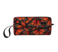 Monarch Butterflies. Borsa portatile per cosmetici, con stampa, custodia da viaggio, borsa organizer con cerniera per un accesso rapido