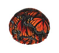 Monarch Butterflies. Cuffia da doccia leggera ed elastica, impermeabile, a doppio strato, impermeabile