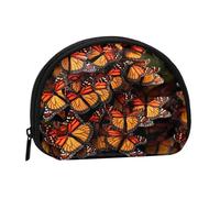 Monarch Butterflies Minis Storage Bag Shell Wallet Small Coin Purse con mini con cerniera Cambiare borsa per le chiavi delle monete è anche possibile riporre qualsiasi piccolo oggetto che si desidera,