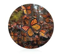 Monarch Butterflies tagliere rotondo, in vetro temperato, unico tagliere da cucina per pizza, verdura, frutta, formaggio e salumi