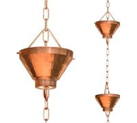 Monarch - Catena da Pioggia Siam in Puro Rame, 2,6 m