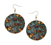 Monarch Farfalle Orecchini in pelle alla moda per le donne ciondola 1 paio di orecchini piercing leggeri stampati gioielli regali per donne ragazze