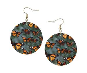 Monarch Farfalle Orecchini in pelle alla moda per le donne ciondola 1 paio di orecchini piercing leggeri stampati gioielli regali per donne ragazze