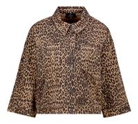 Monari - Moderna giacca di jeans con stampa leopardata - - Jackets - Donna - Marrone - 3XL