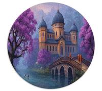 Monastero-fortezza Puzzle 1000Pcs Jacaranda Alberos in Bloom Decorazione Per La Casa. Rilassamento E Intelligence Per Adulti E Bambini Da 14 Anni 1000pcs (67.5x67.5cm)