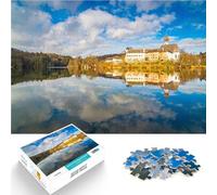 Monastero nello specchio Puzzle 1000 pezzi per adolescenti Allena il tuo cervello e le tue mani Ogni pezzo è unico - Gioco divertente e stimolante per tutta la famiglia 38x26cm