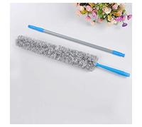 Monba Good Grips Spolverino in microfibra con asta estensibile REACH 146,3 cm - 197,1 cm pieghevole, allungabile, Fluffy Feather Duster, con manico lungo Spolverino per uso interno tetto, ventilatore da soffitto - asciutto o bagnato Grey