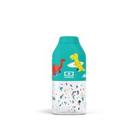 monbento - Borraccia Bambini MB Positive S Blu Dino - Bottiglia per Bambini 330 ml Ideale per Scuola/Viaggio/Picnic - Bottiglia Acqua Ermetica Senza BPA - Sicura per Uso Alimentare - Motivo Dinosauri