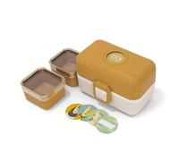 monbento - Lunch Box Bambini MB Tresor Moutarde - Porta Pranzo con 3 Scomparti - Perfetto per Pranzi o Merende a Scuola/Parco - Senza BPA - Sicuro Per Uso Alimentare - Giallo