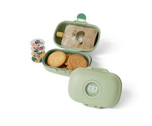 MONBENTO - Porta Merenda Bambini MB Gram Forest - Scatola per Spuntini Perfetto per Pranzi o Merende a Scuola o Parco - Senza BPA - Sicuro Per Uso Alimentare - Verde