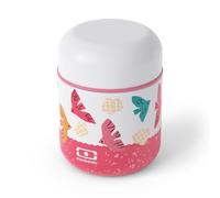 monbento - Porta Pranzo Bambini Termico MB Capsule rosa Birds - Lunch Box Termico Bambini per Pasti Caldi/Freddi fino a 5 Ore - Portapranzo Termico Bambini Ideale per Frutta/Composta/Purè - Uccelli