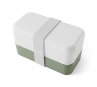 monbento - Porta Pranzo Original bianco/verde Made in France - Lunch Box Microonde con 2 Scomparti Ermetici - Porta Pranzo da Ufficio/Picnic/Meal Prep - Senza BPA - Uso Alimentare - Bicolore