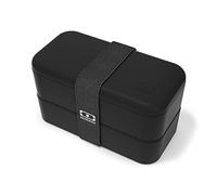 monbento - Porta Pranzo Original - Lunch Box Microonde Adulti - Contenitore Ermetico 2 Livelli - Ideale per Ufficio/Meal Prep - Schiscetta Senza BPA - Lavabile in Lavastoviglie - Nero Onyx