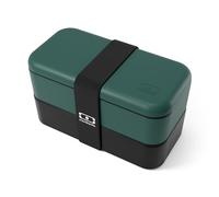 monbento - Porta Pranzo Original verde/nero Made in France - Lunch Box Microonde e Lavastoviglie con 2 Scomparti Ermetici - Porta Pranzo da Ufficio/Picnic/Meal Prep - Senza BPA - Uso Alimentare