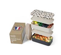 MONBENTO - Portapranzo Original graphic Leopard Made in France - Lunch Box Microonde e Lavastoviglie, 2 Scomparti Ermetici - Contenitore Pranzo da Ufficio/Picnic/Meal Prep - Senza BPA - Uso Alimentare