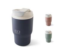 MONBENTO - Tazza Termica da Viaggio Travel Mug S blu Infinity - Bicchiere Termico con Cannuccia 360 ml - Mantiene Bevande Calde/Fredde - Tumbler con Tappo a Doppia Apertura - Perfetto per Caffè, Tè
