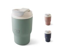 MONBENTO - Tazza Termica da Viaggio Travel Mug S verde Natural - Bicchiere Termico con Cannuccia 360 ml - Mantiene Bevande Calde/Fredde - Tumbler con Tappo a Doppia Apertura - Perfetto per Caffè, Tè
