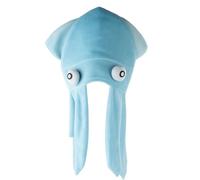 MonBrm Cappello a forma di polpo blu, per adulti e bambini, accessorio divertente per feste di Halloween, eventi a tema oceano e giochi di ruolo