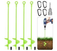 MONCAP 4pz Ancoraggi a Terra 41.5cm Picchetti Resistenti per Tende Punta a Spirale per Campeggio Lega di Acciaio Riutilizzabili per Tende da Campeggio Trampolini Capannoni Altalene Fissare Animali