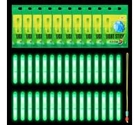 MONCAP 50 pz Bastoni di Light di Pesca 5x36 mm Notte Pesca Canna Punta Pesca Verde Fluorescente Bastoncini Luminosi da Pesca Notte Pesca Galleggiante Pesca Luce-per Aperto Pesca Notturna
