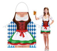 MONCAP Grembiule Oktoberfest Grembiule da Donna Oktoberfest Grembiule Bavarese da Cucina Festa di Ottobre Grembiule per Barbecue Giardino Birra Festival Divertente Regalo Tedesco