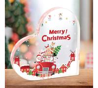 MONCAP Merry Christmas Scritta 9.7 * 9.7 * 1.3cm Merry Christmas segno Acrylic Christmas Decoration decorazioni natalizie per Addobbi Biglietto Natale Casa Centrotavola