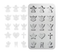 MONCAP Stampo in Silicone a Forma di Angelo - Decorazione per Battesimo, Portacandele, Stampo per Candela - Prima Comunione e Battesimo Addobbi