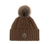 Moncler - Berretto con Logo - - Accessories - Donna - Marrone - ONE SIZE