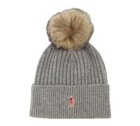 Moncler - Berretto in Cashmere con Pompon - - Accessories - Donna - Grigio - ONE SIZE