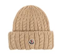 Moncler - Berretto in misto lana a trecce - - Accessories - Donna - Beige - ONE SIZE