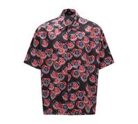 Moncler - Camicia Blu Rossa con Stampa a Cuore - - Shirts - Uomo - Multicolore - M