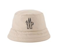 Moncler - Cappello con Patch Logo Trapuntato - - Accessories - Donna - Beige - S