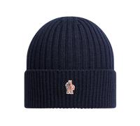 Moncler - Cappello di lana a coste in blu navy - - Accessories - unisex - Blu - ONE SIZE
