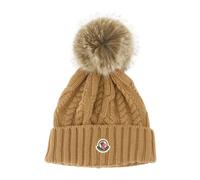 Moncler - Cappello in Cashmere Beige con Pompon - - Accessories - Donna - Beige - ONE SIZE