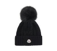 Moncler - Cappello in Misto Cashmere con Pon-Pon - - Accessories - Donna - Nero - ONE SIZE