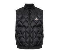 Moncler - Gilet trapuntato con patch logo - - Jackets - Uomo - Nero - 2XL