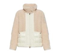 Moncler - Glorieux Giacca Corta in Piumino con Cappuccio Teddy - - Jackets - Donna - Beige - XS
