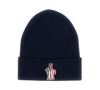 Moncler - Logo Beanie - - Accessories - Uomo - Blu - ONE SIZE