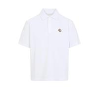 Moncler - Logo Cotton Polo Shirt - - Tops - Uomo - Bianco - L