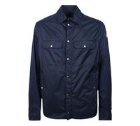Moncler - Logo Patch Long Sleeve Shirt - - Jackets - Uomo - Blu - M
