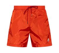 Moncler - Logo Patch Swim Shorts - - Swimwear - Uomo - Rosso - XL