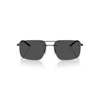 Moncler Me4003 Occhiali Da Sole Unisex Nero Rettangolari Grigio 56mm