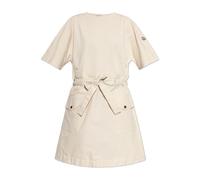 Moncler - Mini abito in cotone con cintura - - Dresses - Donna - Beige - M