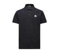 Moncler - Polo con patch logo - - Tops - Uomo - Blu - L