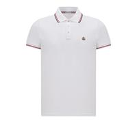 Moncler - Polo con Rifinitura Tricolore - - Tops - Uomo - Bianco - XL