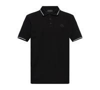 Moncler - Polo in Cotone con Patch Logo - - Tops - Uomo - Nero - S